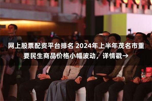 网上股票配资平台排名 2024年上半年茂名市重要民生商品价格小幅波动，详情戳→