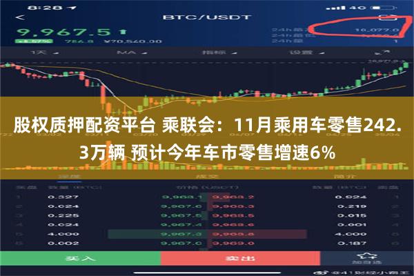 股权质押配资平台 乘联会：11月乘用车零售242.3万辆 预计今年车市零售增速6%